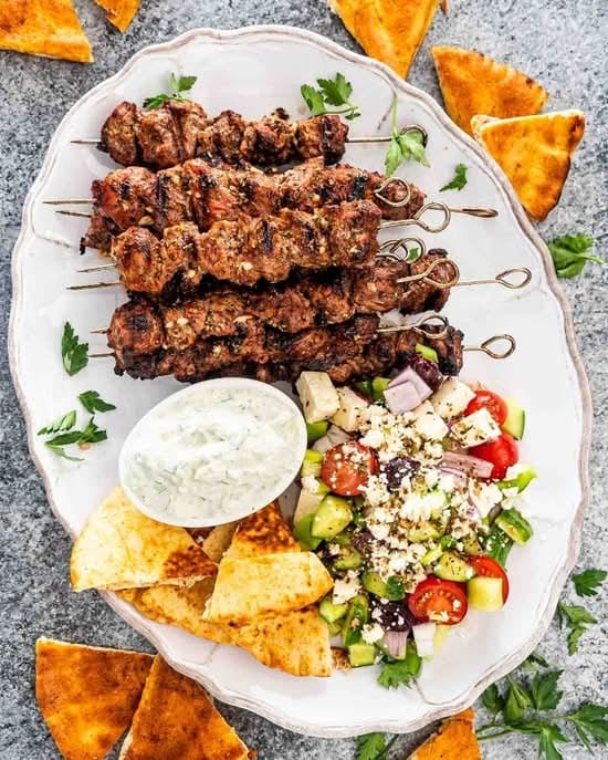 Lamb Kebab Lunch.