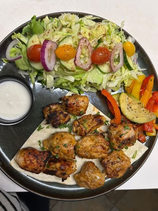 Chicken Shish Tawook Lunch.